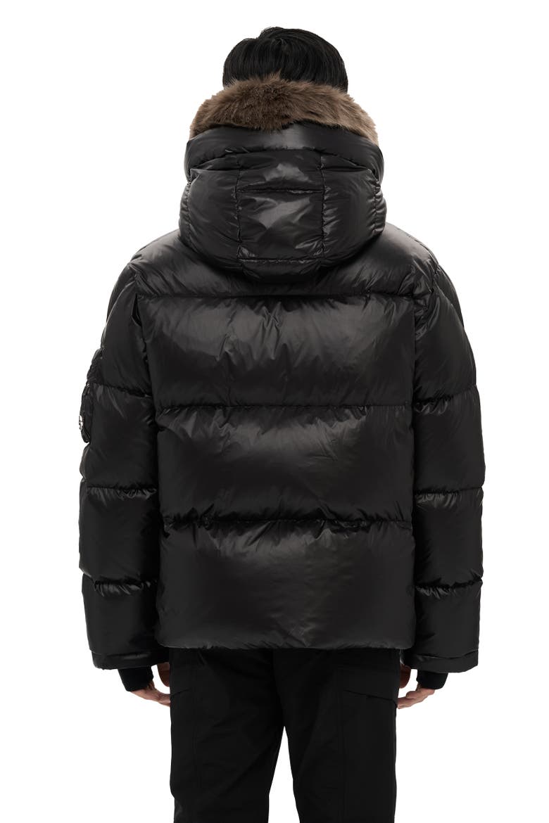 Kudu Detachable Double Hood Puffer, Alternate, color, Black