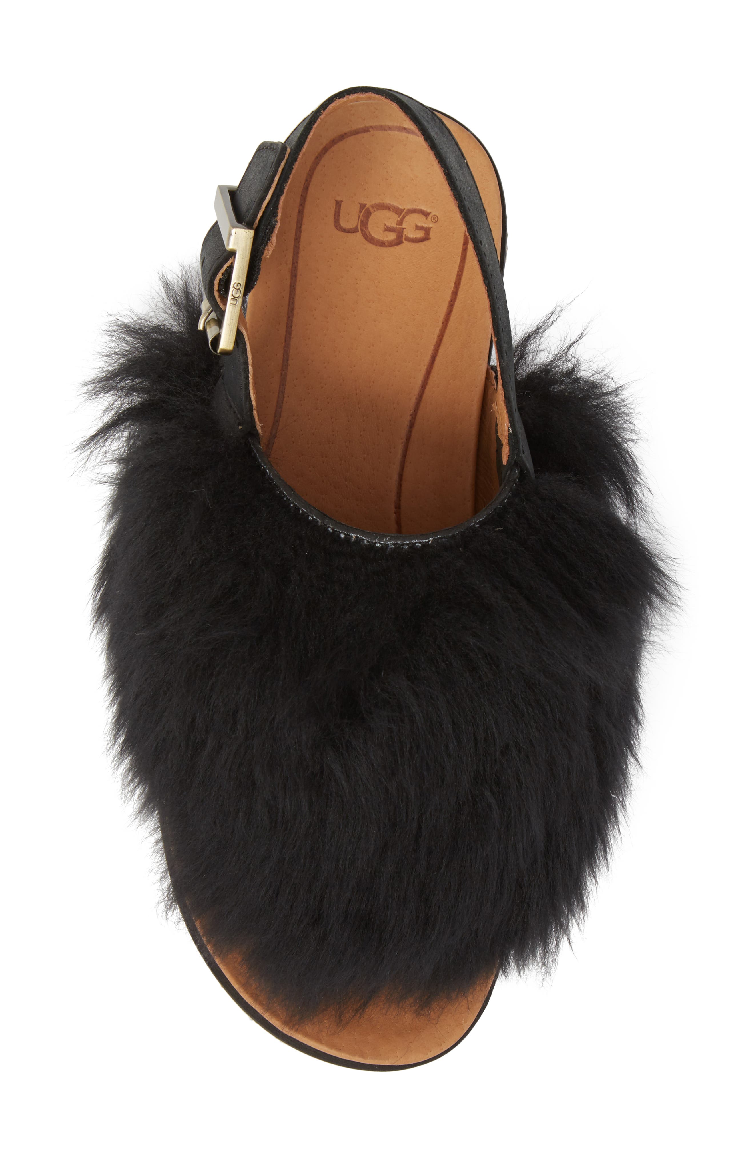 UGG<sup>®</sup> Holly Genuine Shearling Sandal, Alternate, color, 