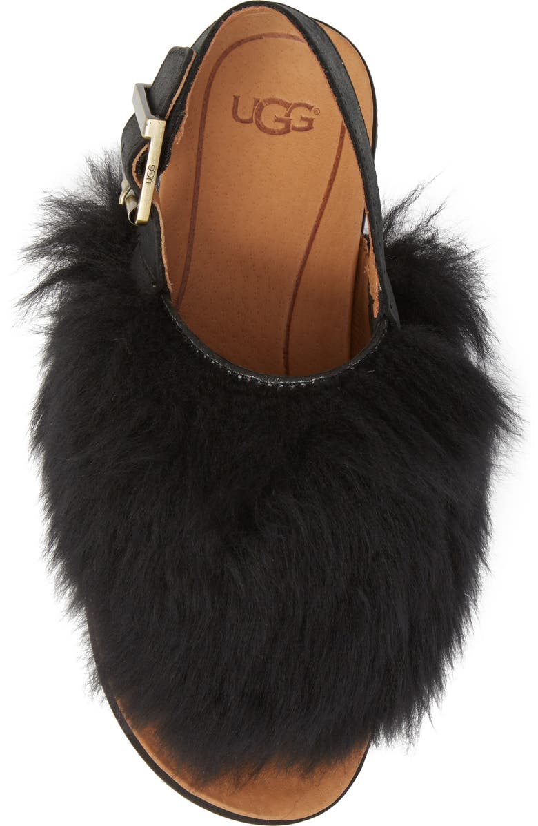 UGG<sup>®</sup> Holly Genuine Shearling Sandal, Alternate, color,