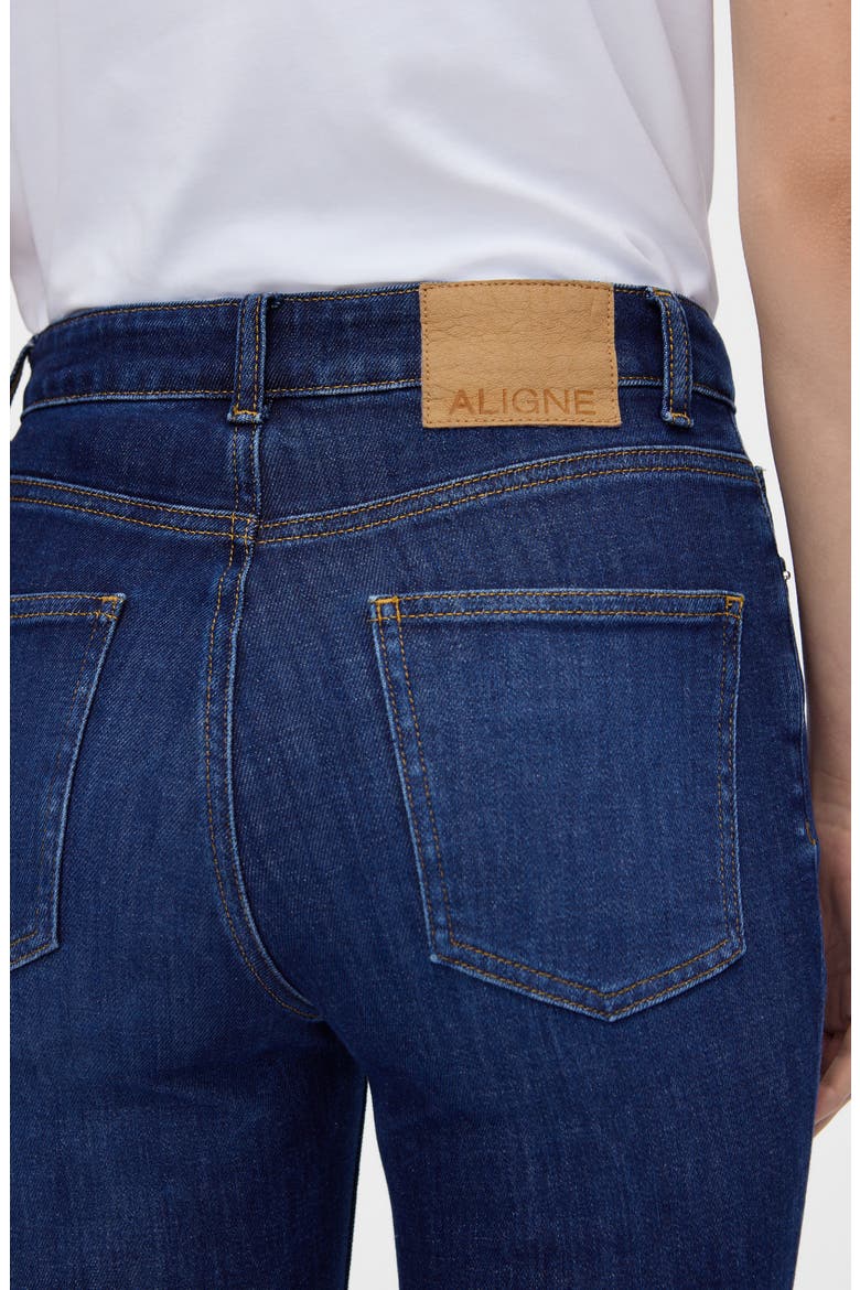 Slim Flare Organic Cotton Jeans, Alternate, color, OCEAN BLUE