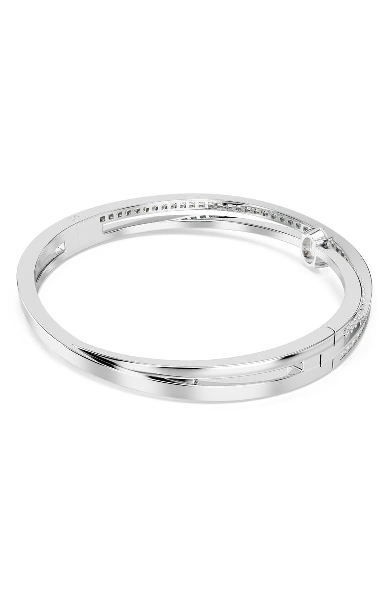 Swarovski Hyperbola Bangle Bracelet, Alternate, color, White Gold