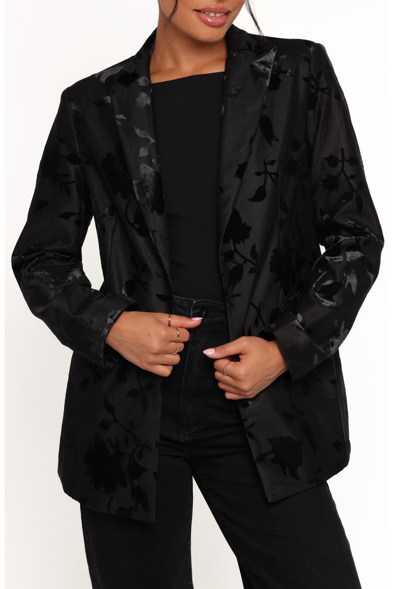 Ollie Burnout Blazer, Main, color, BLACK VELVET