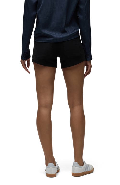 Hudson Jeans Mid Rise Patch Pocket Shorts In Black Beauty