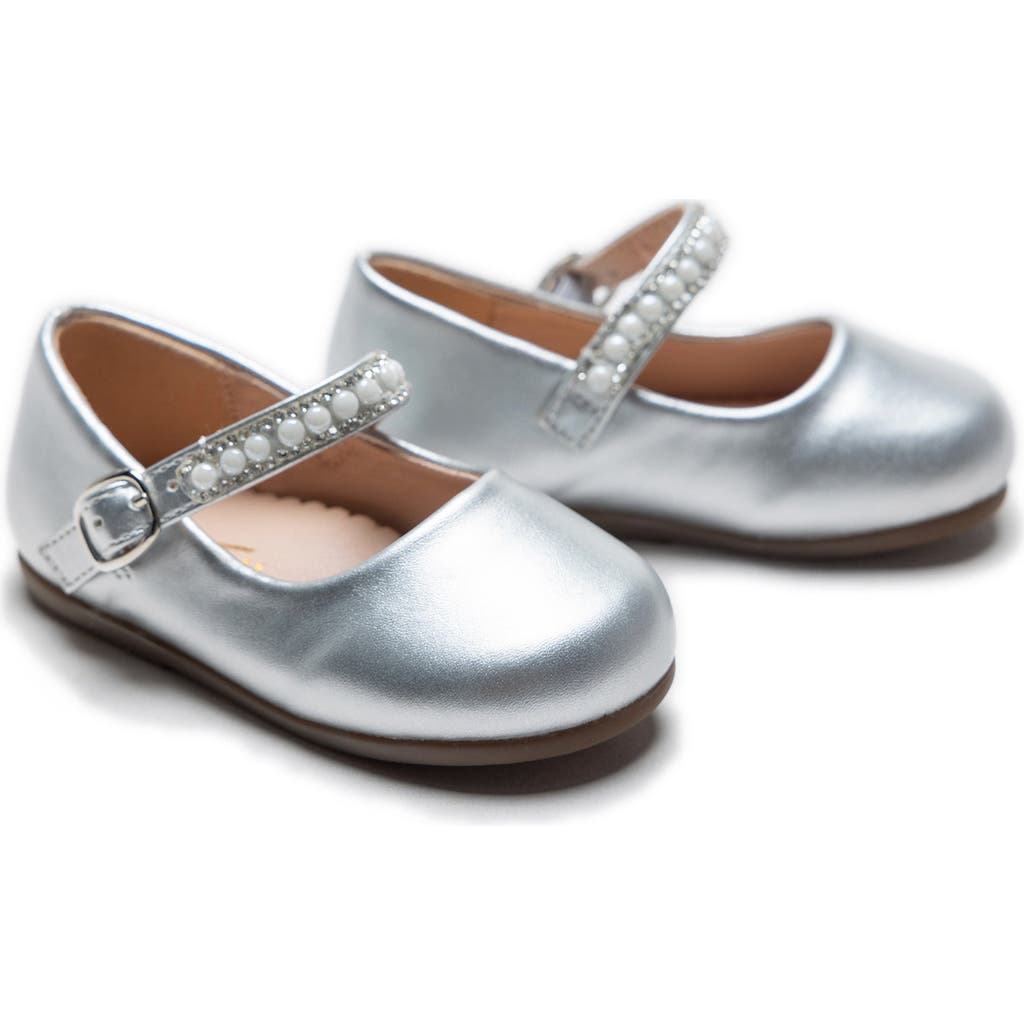 Tulleen Margot Pearl Band Flats In Metallic