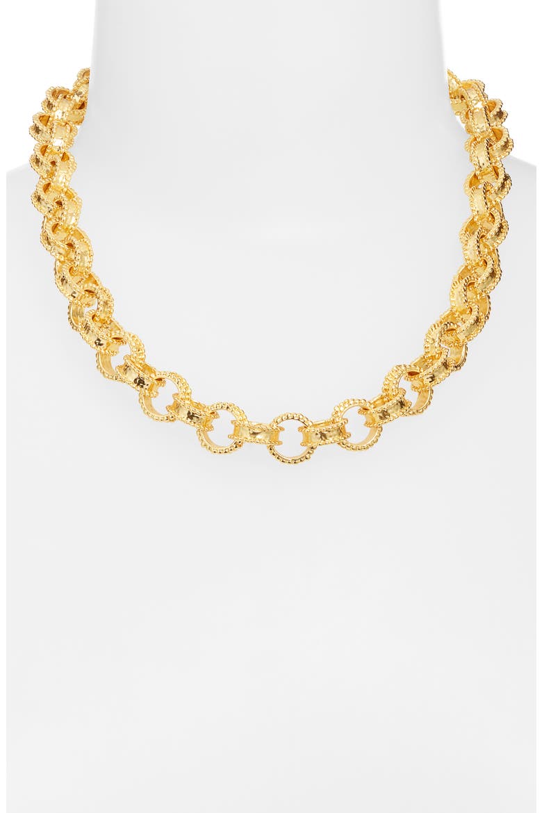 Dotty Links Necklace, Alternate, color, GOLD
