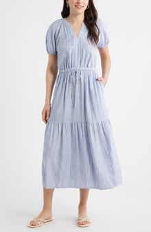 Easy Linen Blend Midi Dress