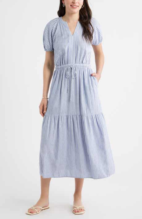 Easy Linen Blend Midi Dress