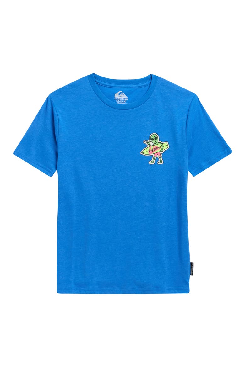 Kids' Sticker Graphic T-Shirt, Main, color, NEBULAS BLUE HEATH
