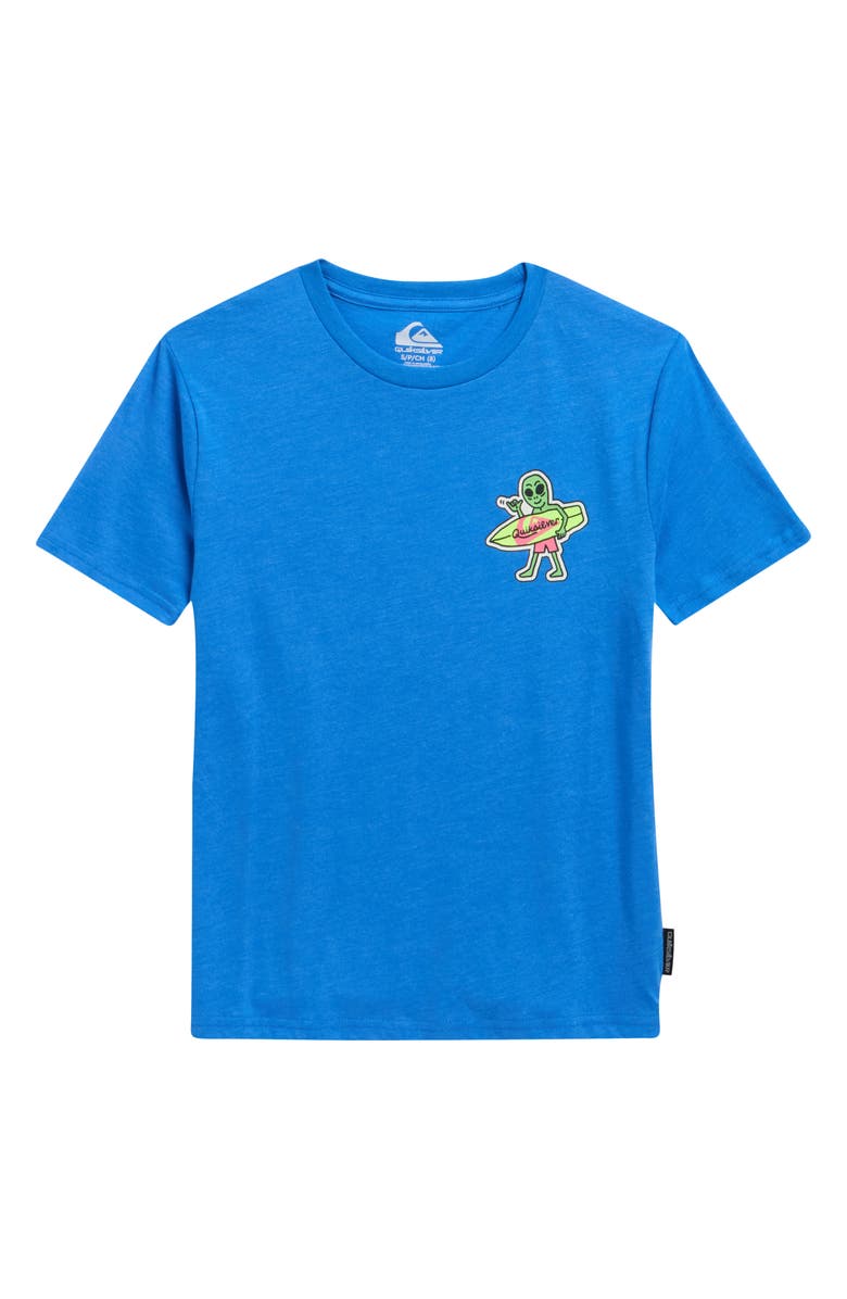 Quiksilver Kids' Sticker Graphic T-Shirt, Main, color, Nebulas Blue Heath