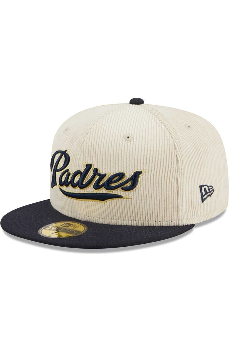 New Era Men's New Era White San Diego Padres  Corduroy Classic 59FIFTY Fitted Hat, Alternate, color, 