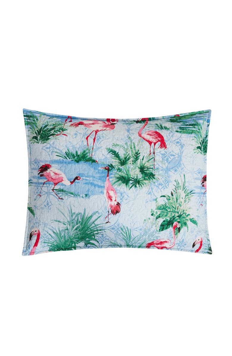 C&F Home Paradise Coast Flamingo Cotton Quilt Set  - Reversible and Machine Washable, Alternate, color, Blue