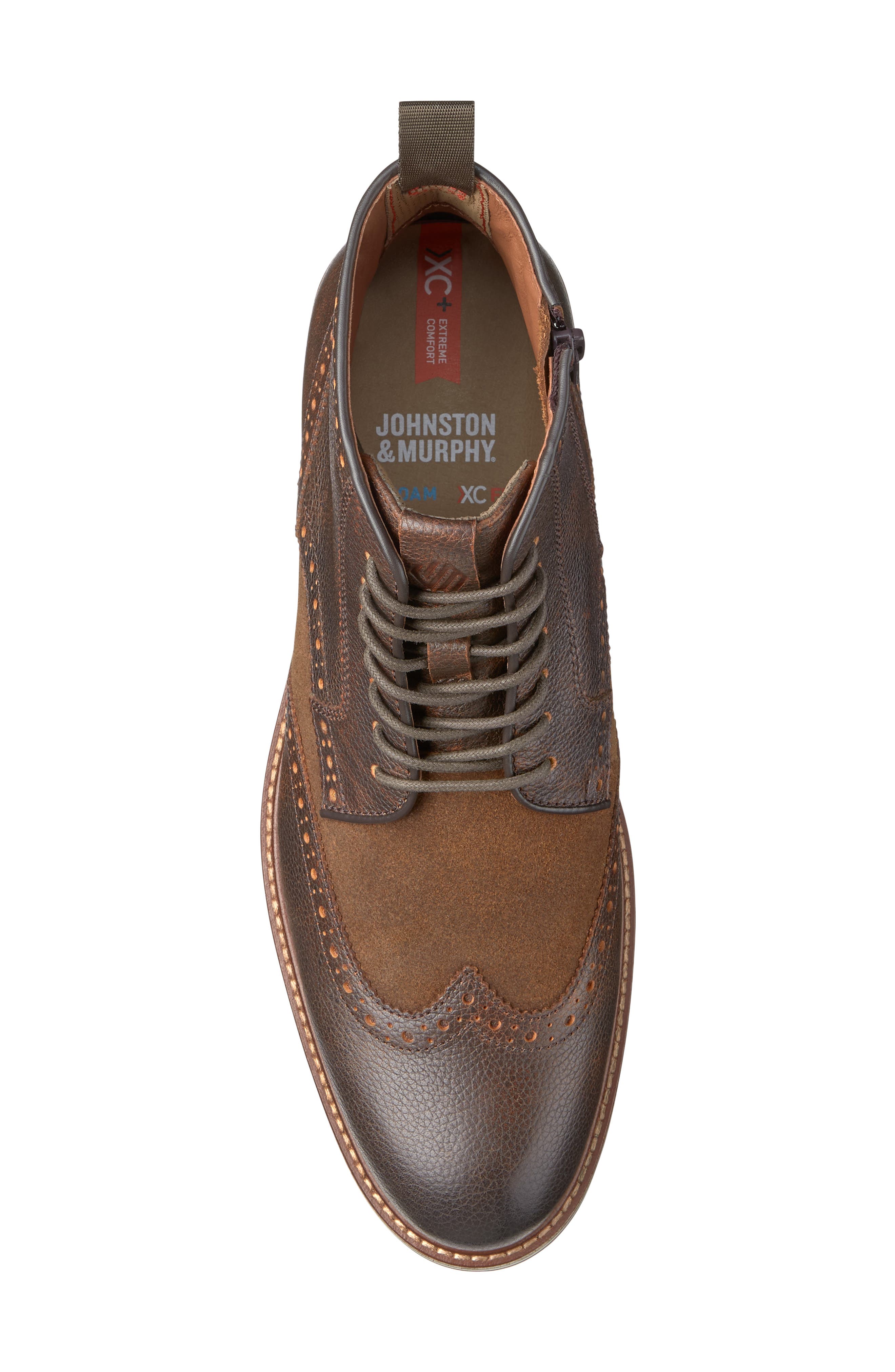 XCFlex® Durham Waterproof Wingtip Boot, Alternate, color, BROWN WATERPROOF FULL GRAIN
