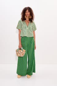 SIMONMILLER Front Pleat Poplin Pant
