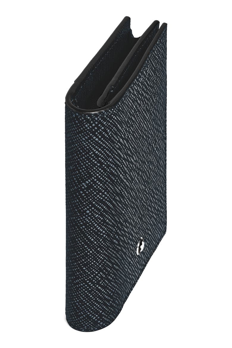 Sartorial Leather Bifold Card Holder, Alternate, color, TWEED BLUE