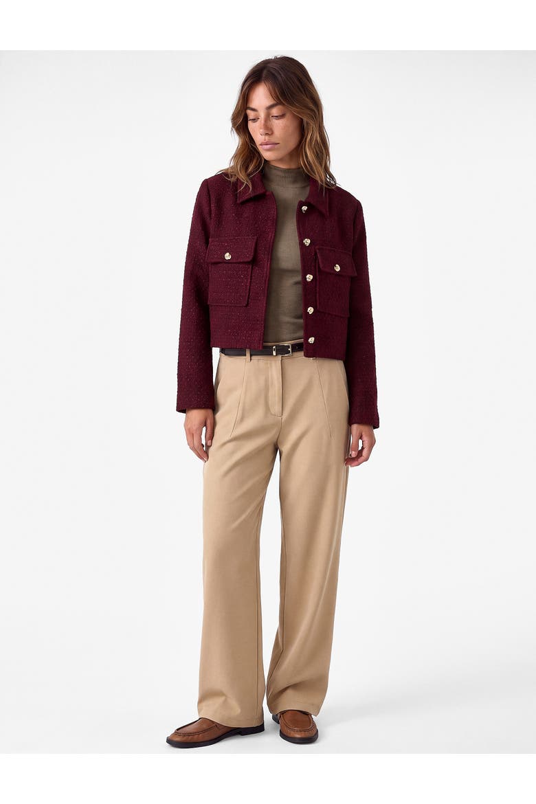 Tweed Jacket, Main, color, BORDEUX