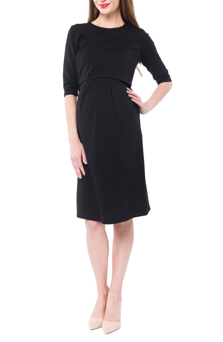 Nom Maternity Valentina Ponté Knit Maternity/Nursing Dress, Main, color,