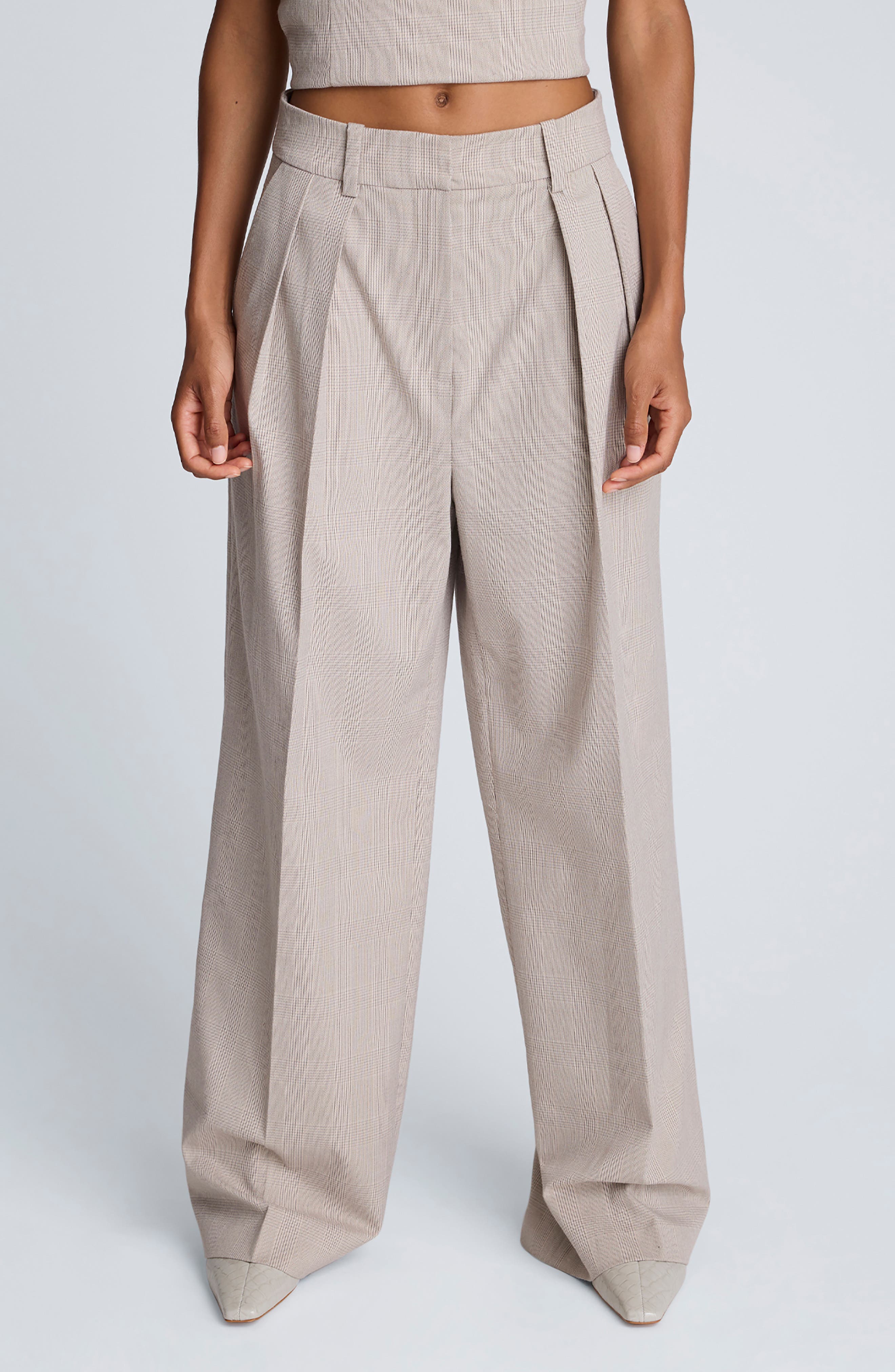 Kenneth Cole High Waist Wide Leg Pants