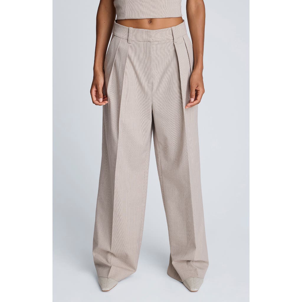 Kenneth Cole High Waist Wide Leg Pants In Neutral