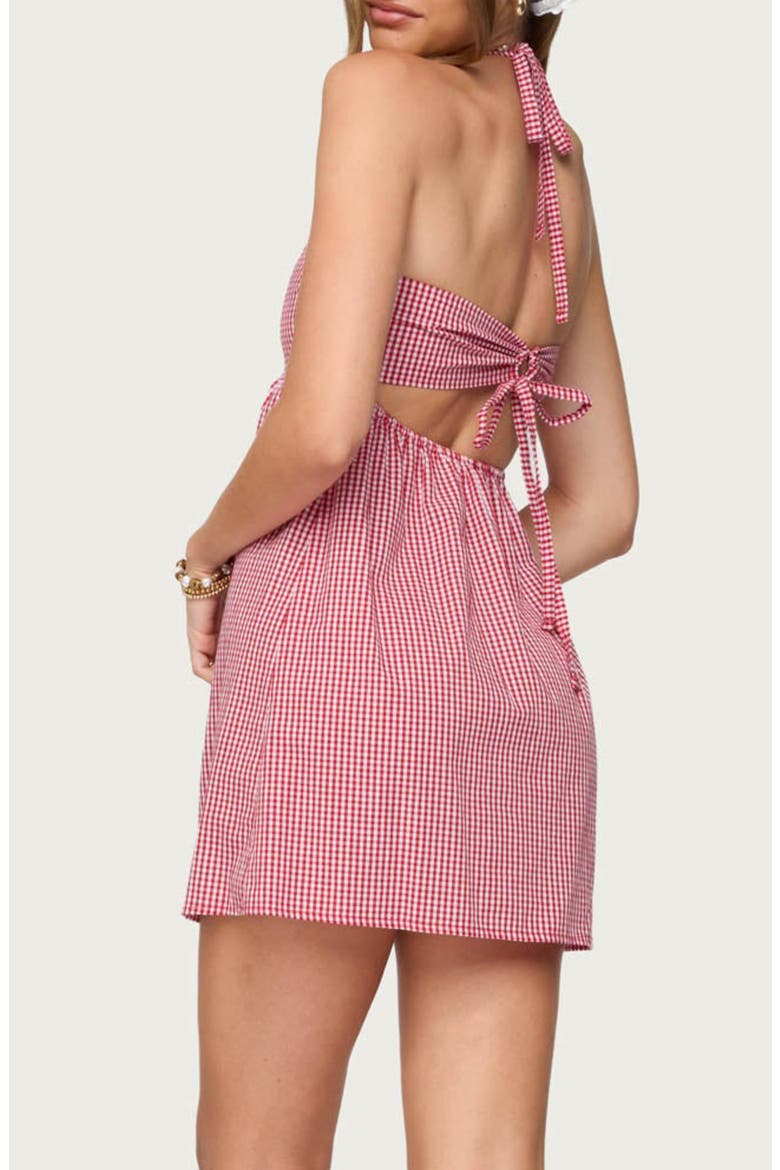 Rina Babydoll Halter Minidress, Alternate, color, RED