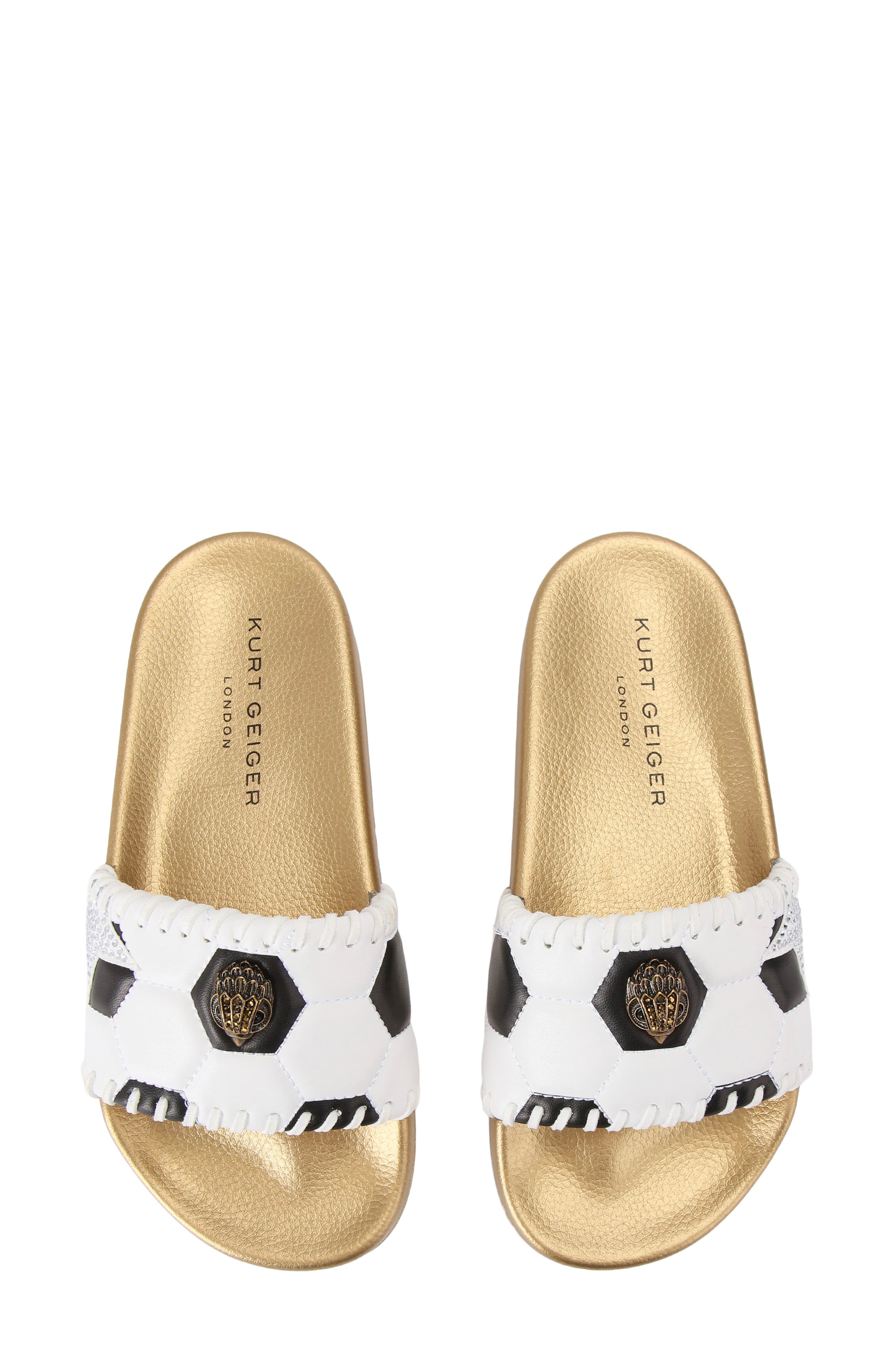 Kurt Geiger London Meena Eagle Slide Sandal, Alternate, color, White