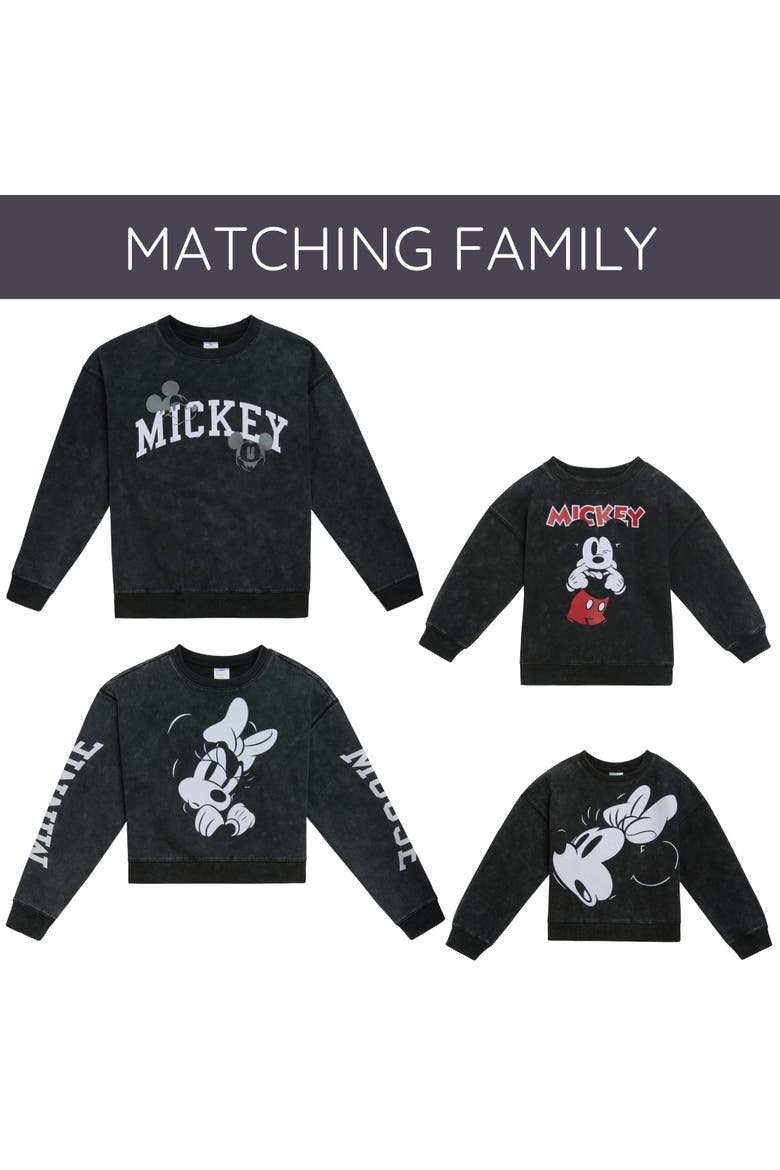 Minnie Mouse Pullover Sweatshirt, Alternate, color, Mickey Minnie Charcoal