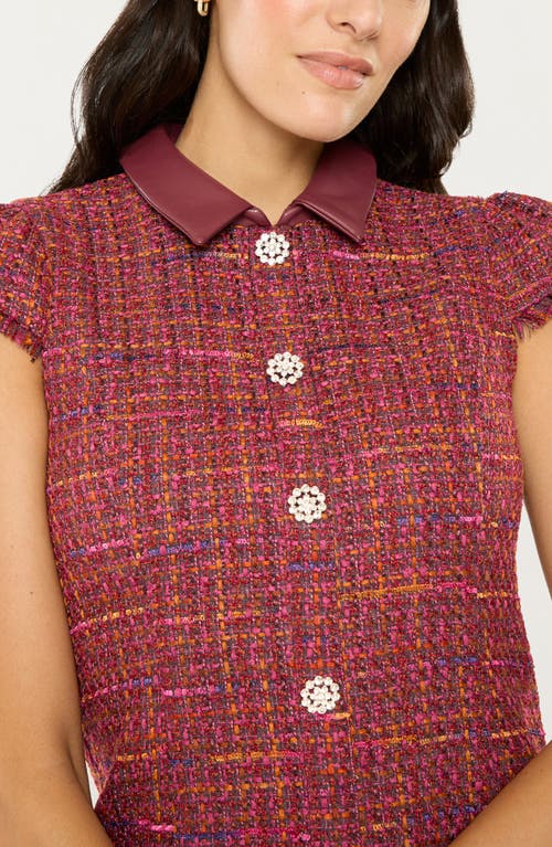 Likely Riello Fringe Tweed Minidress In Multi