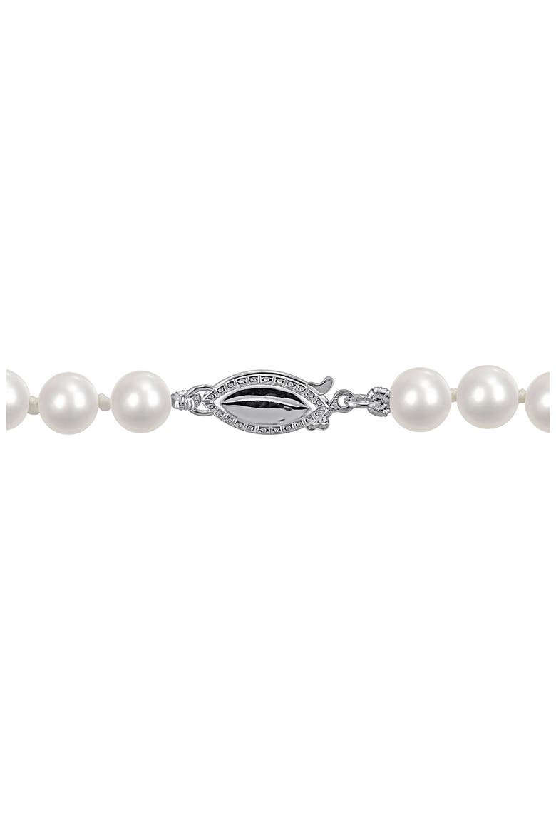 5-5.5mm Cultured Freshwater Pearl Necklace, Alternate, color, METALLIC SILVER