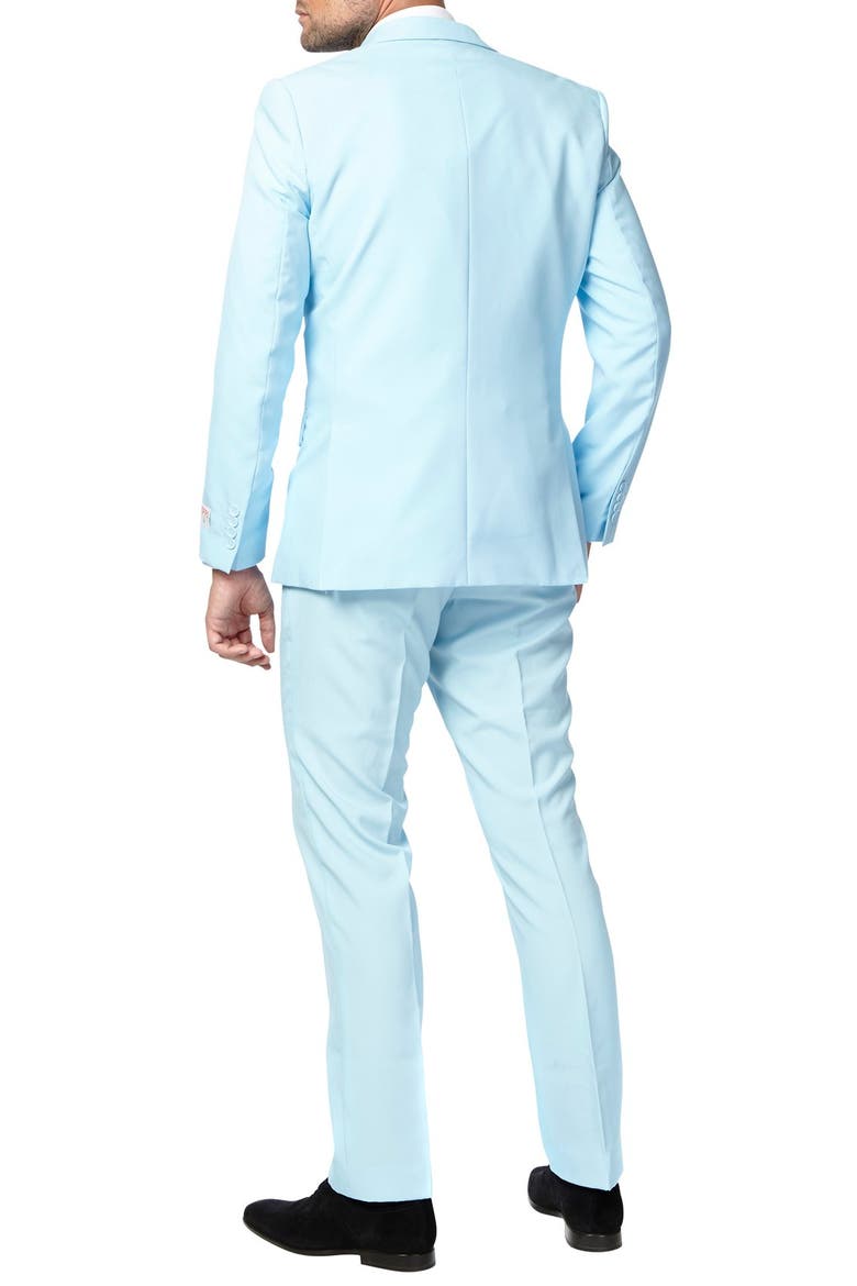 'Cool Blue' Trim Fit Two-Piece Suit with Tie, Alternate, color, BLUE
