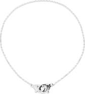 UNODE50 Sterling Silver-Plated Necklace with Interlocking Carabiner Detail