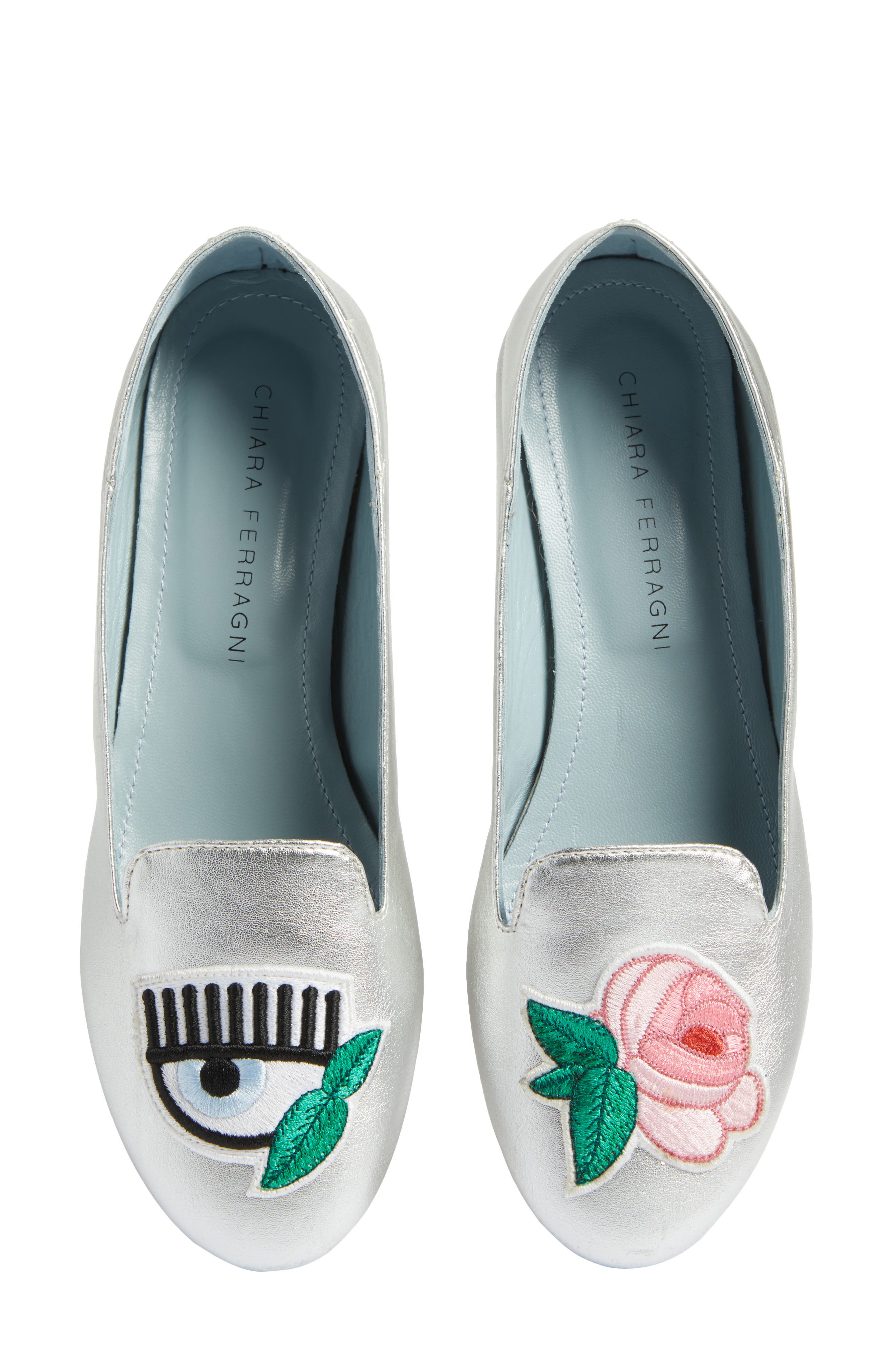 Flower Power Convertible Loafer Flat, Main, color, SILVER