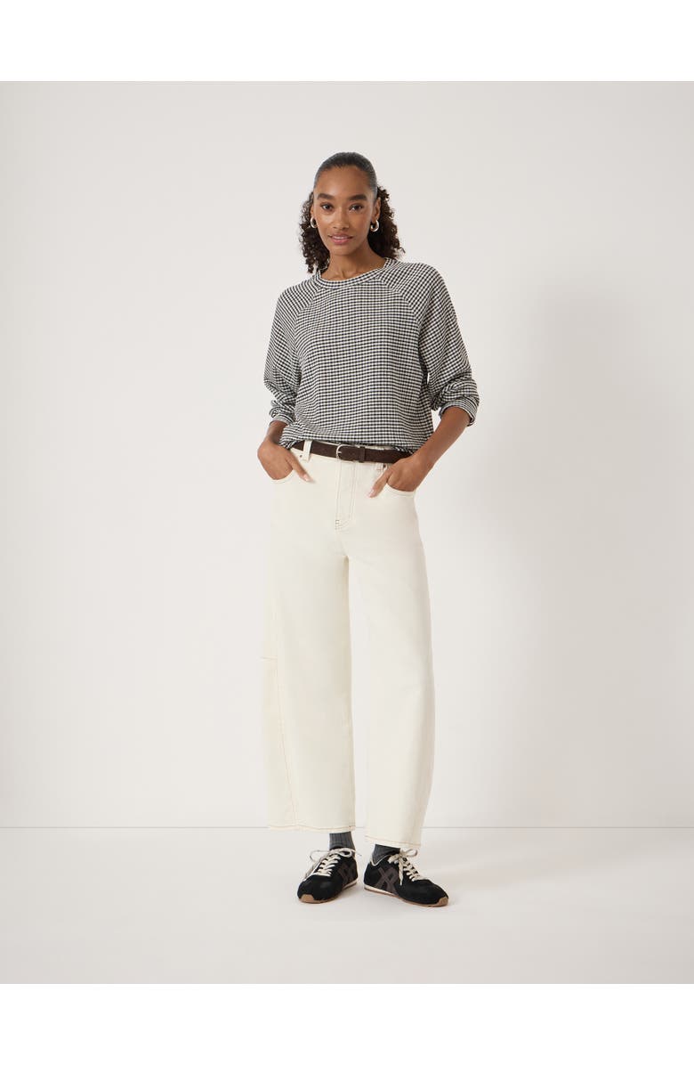 Hush Matilda Gingham Raglan Top, Alternate, color, Navy Blue