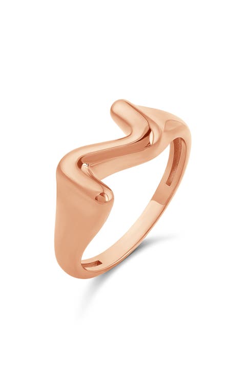 Bubble Letter Initial Ring