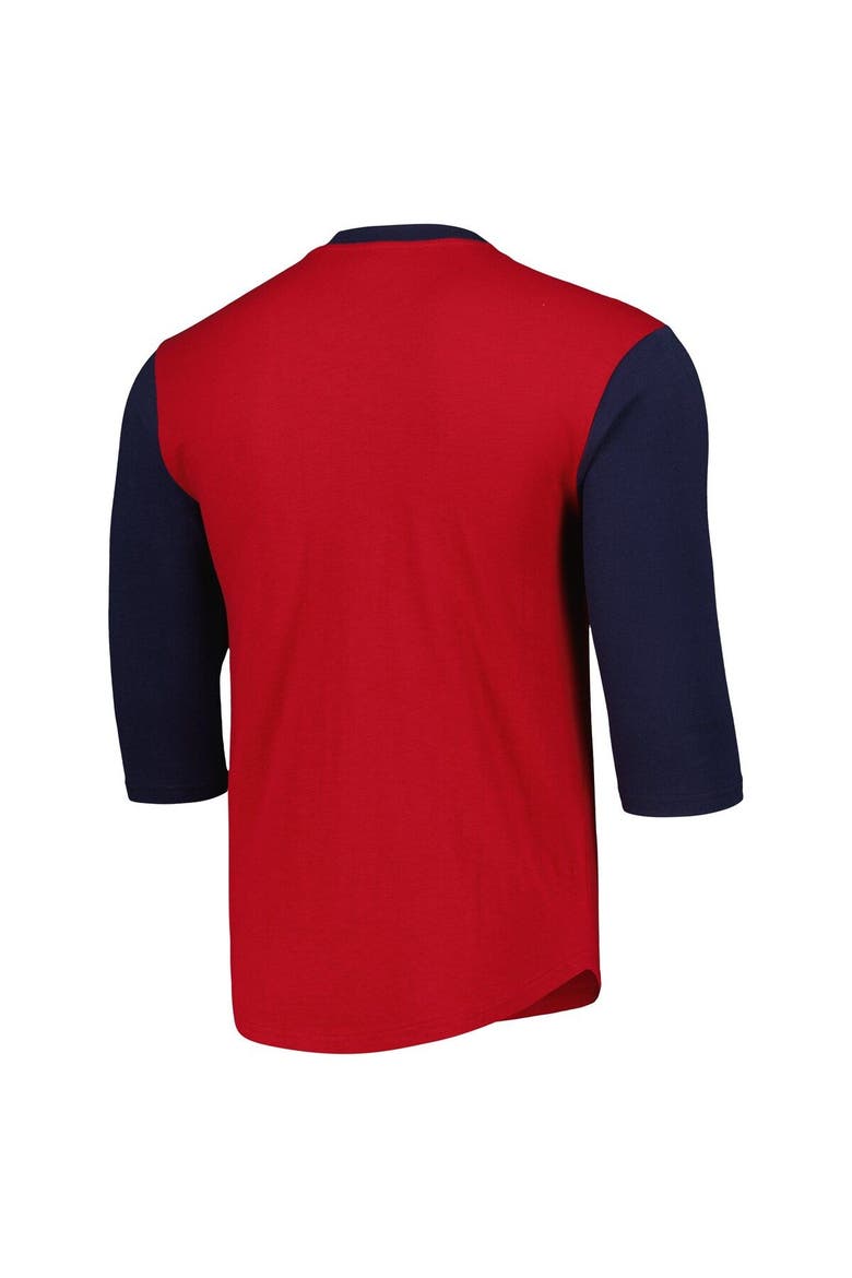 Men's Mitchell & Ness Red St. Louis Cardinals Cooperstown Collection Legendary Slub Henley 3/4-Sleeve T-Shirt, Alternate, color, Red