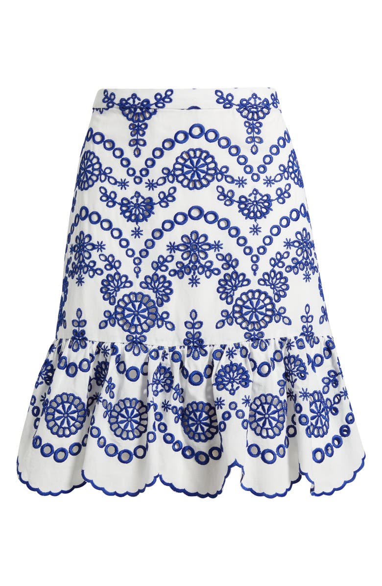 Anne Klein Cotton Eyelet Skirt, Alternate, color, 