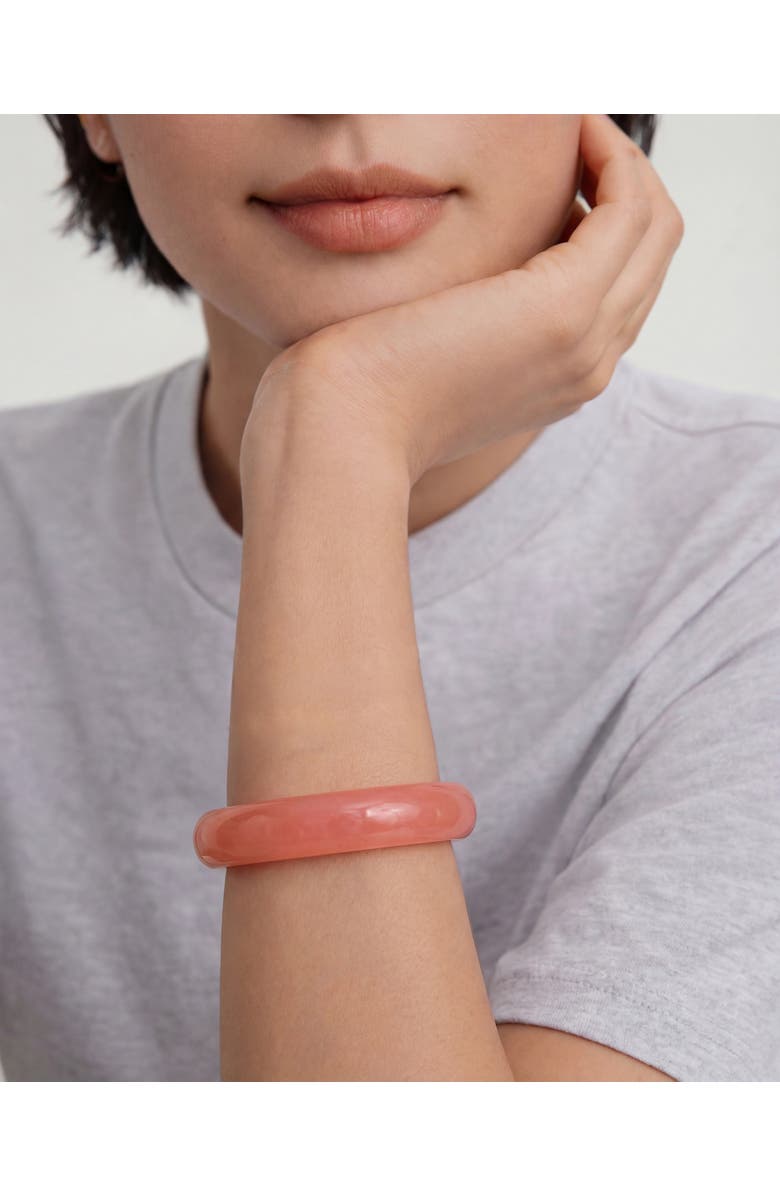 seree Silk Collection Blush Pink Jade Stone Bangle, Alternate, color, Pink