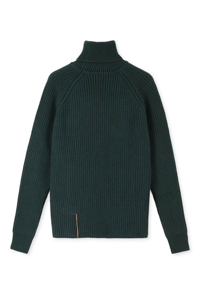 Oslo Merino Wool High Neck Sweater, Alternate, color, Green