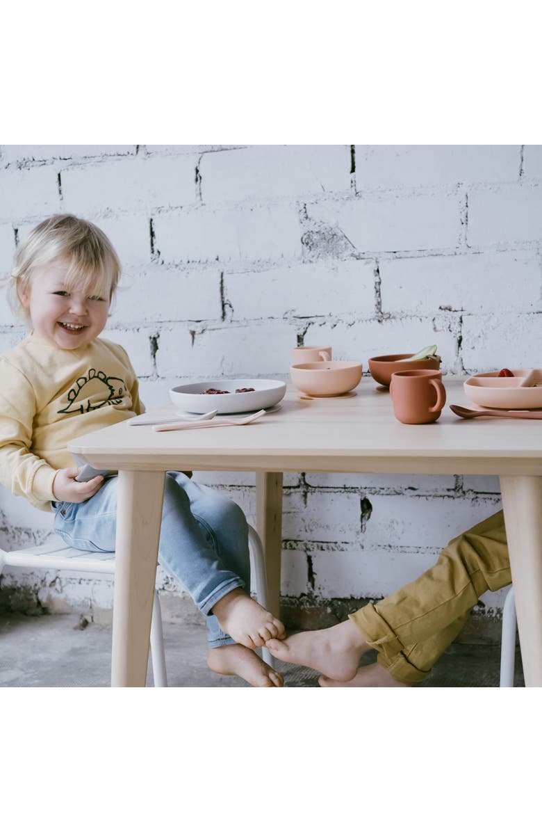 EKOBO Silicone Suction Baby Plate Set, Alternate, color, Cloud / Storm