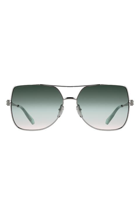 Davie 60mm Gradient Aviator Sunglasses