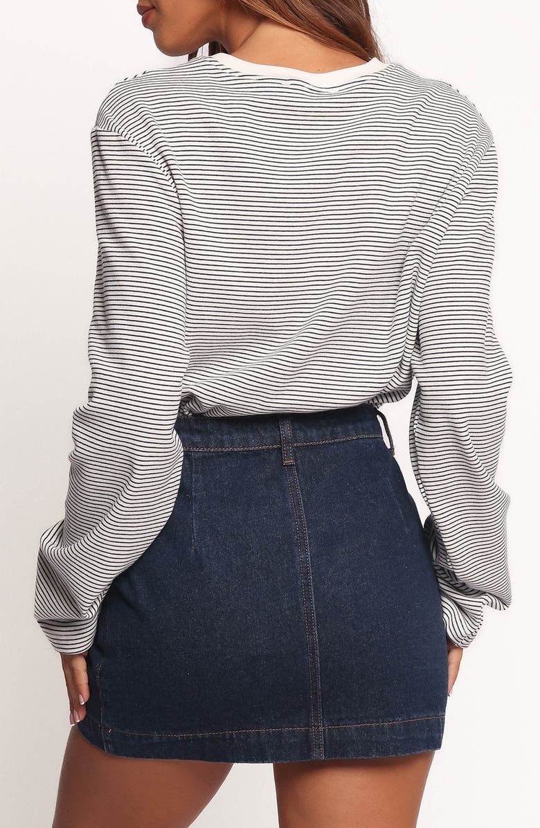 Petal & Pup Ruva Stripe Long Sleeve T-Shirt, Alternate, color, Navy White Stripe