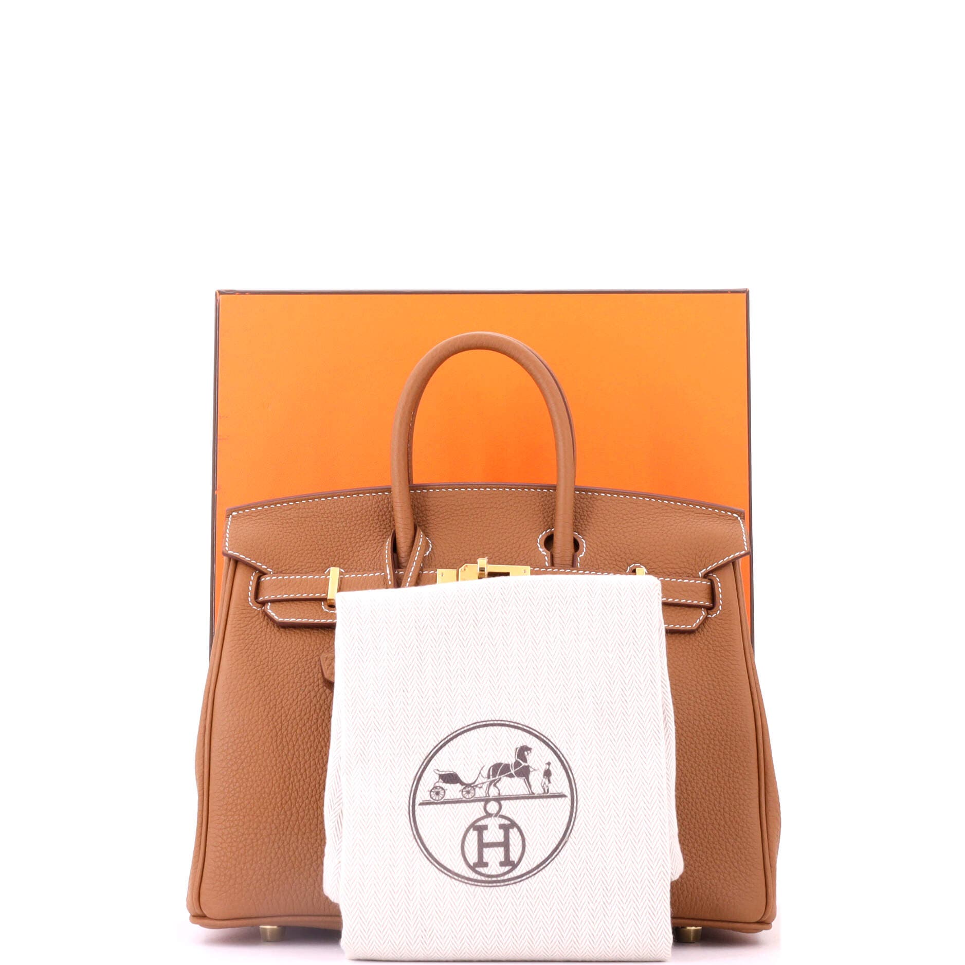 Birkin Handbag Brown Togo with Gold Hardware 25, Alternate, color, Gold