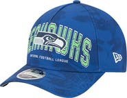 New Era Men's New Era Blue Seattle Seahawks Tie Dye Fade 9Forty M-Crown A-Frame Adjustable Hat