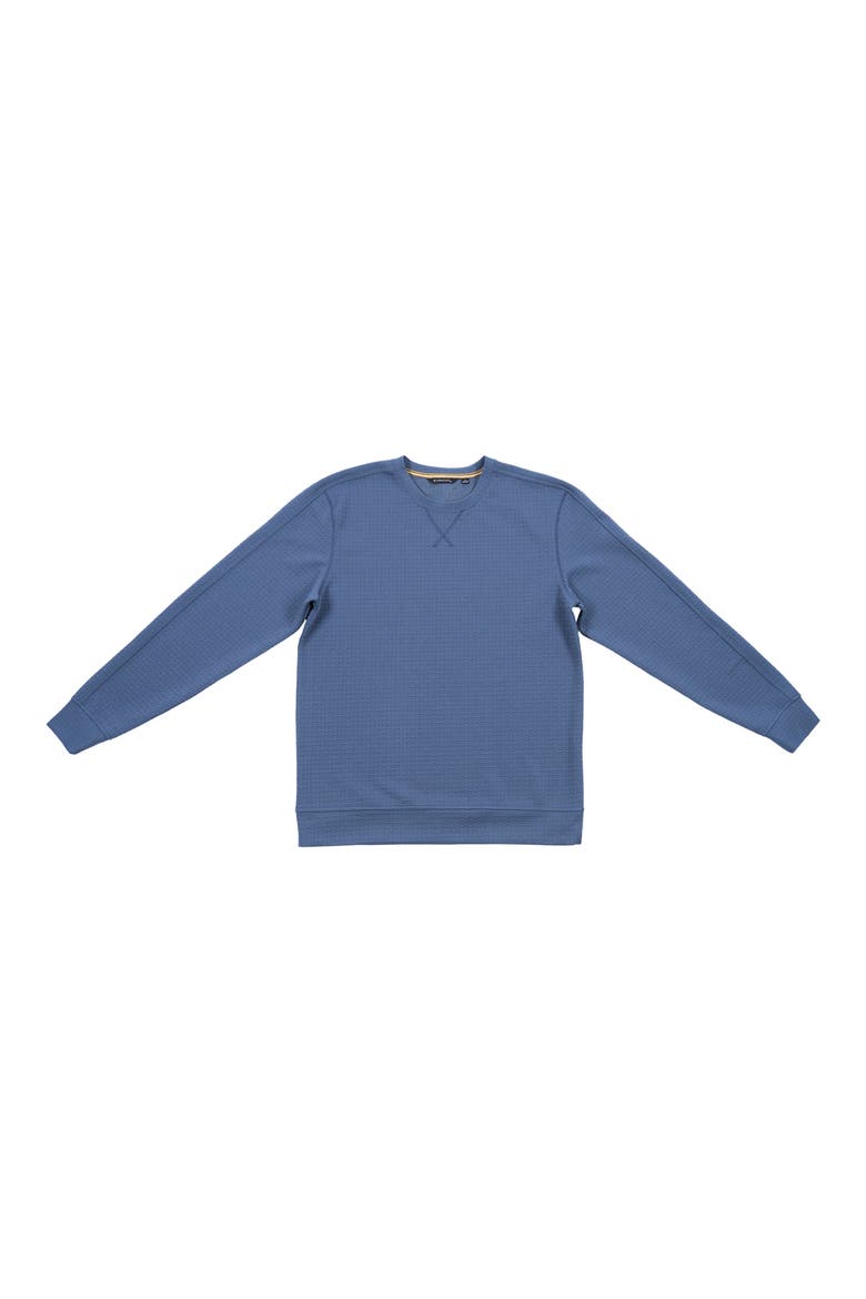 Textured Jacquard Crewneck T-Shirt, Main, color, DEEP CYAN