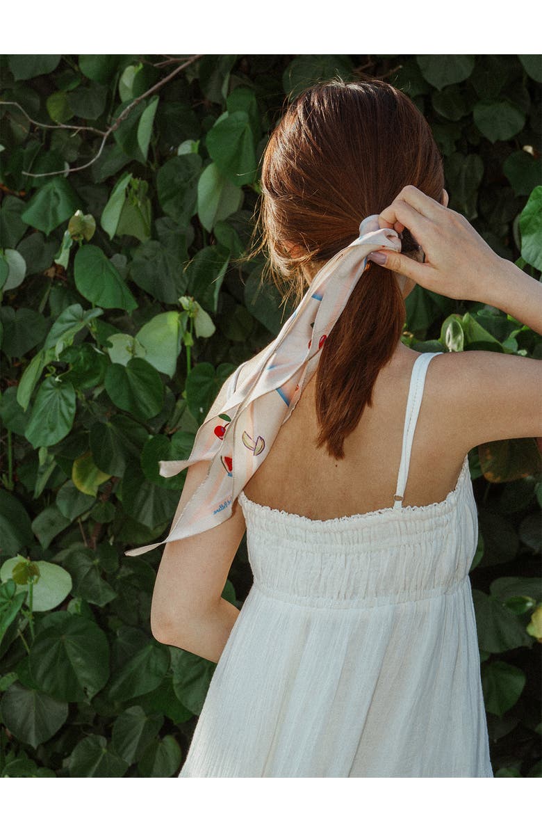 Lost Pattern NYC "Happy Hour" Silk Diamond Neckerchief, Alternate, color, Pink