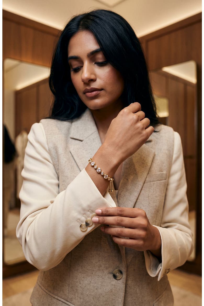 Line of Light 18k Gold Plated Slider Bracelet, Alternate, color, GOLD