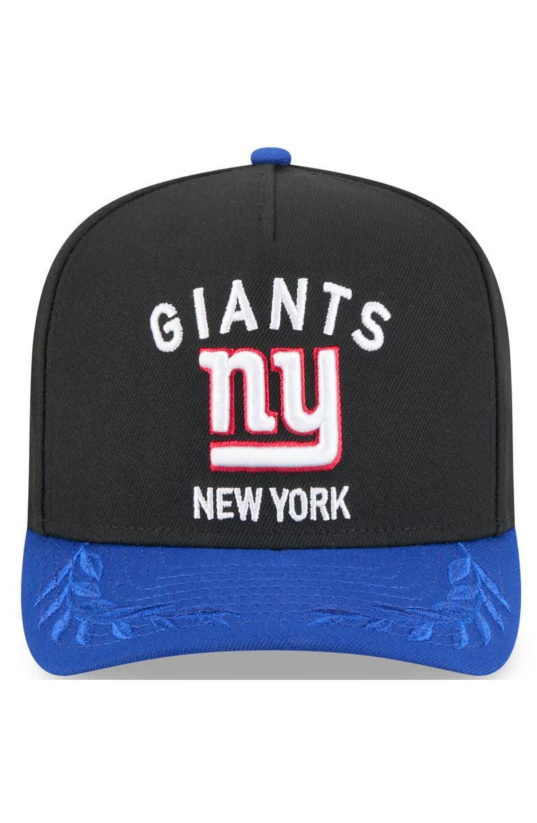 New Era Men's New Era  Black/Royal New York Giants 2025 NFL Draft A-Frame 9FIFTY Snapback Hat, Alternate, color, 