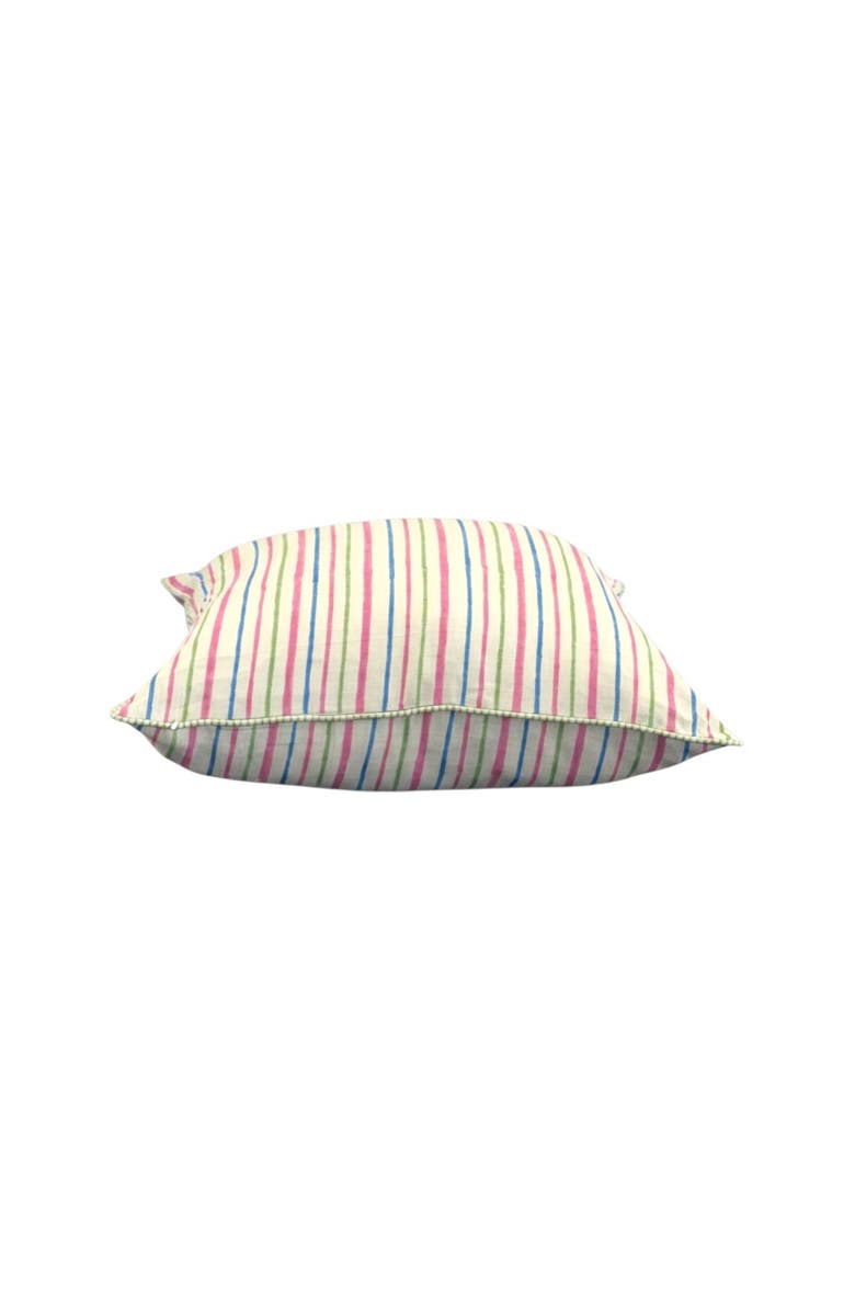 The Peacock Palette Milaap Linen Pillow Cover, Alternate, color, Beige - 20" X 20"