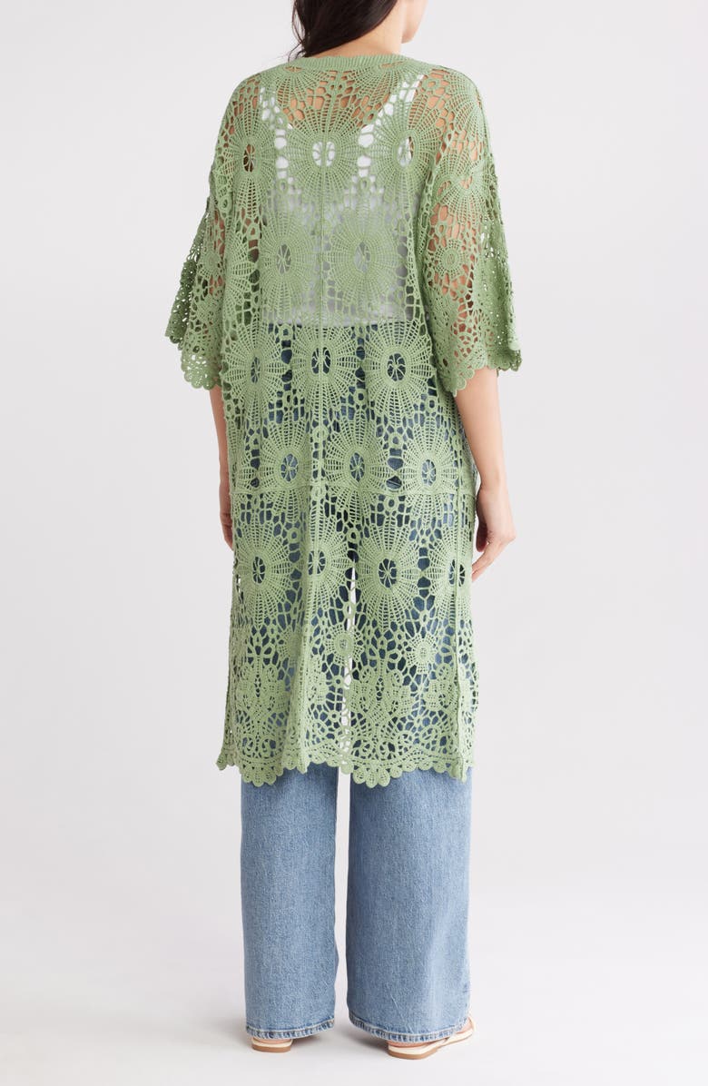 AREA STARS Open Knit Cardigan Duster, Alternate, color, 