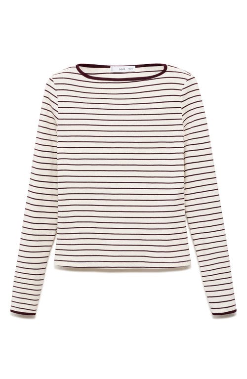 Mango Porta Stripe Cotton Long Sleeve T-shirt In Multi