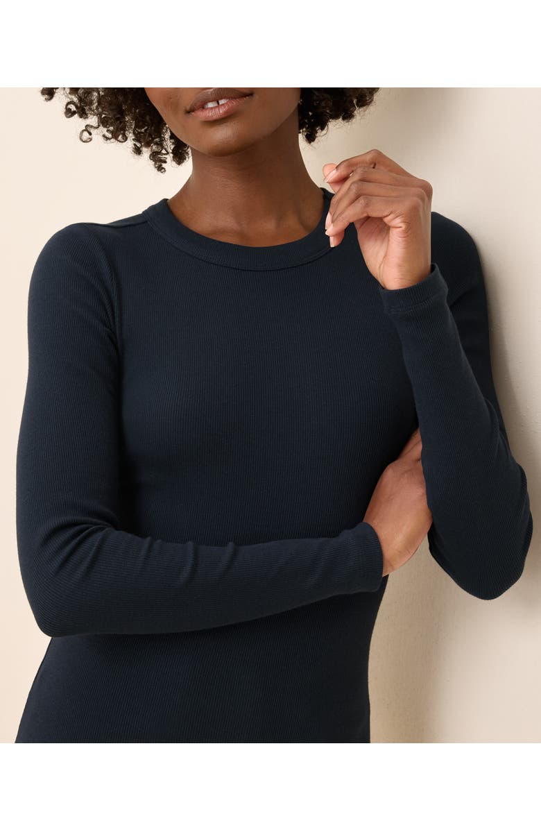 Pact Perfect Rib Long Sleeve Tee, Alternate, color, Midnight Blue