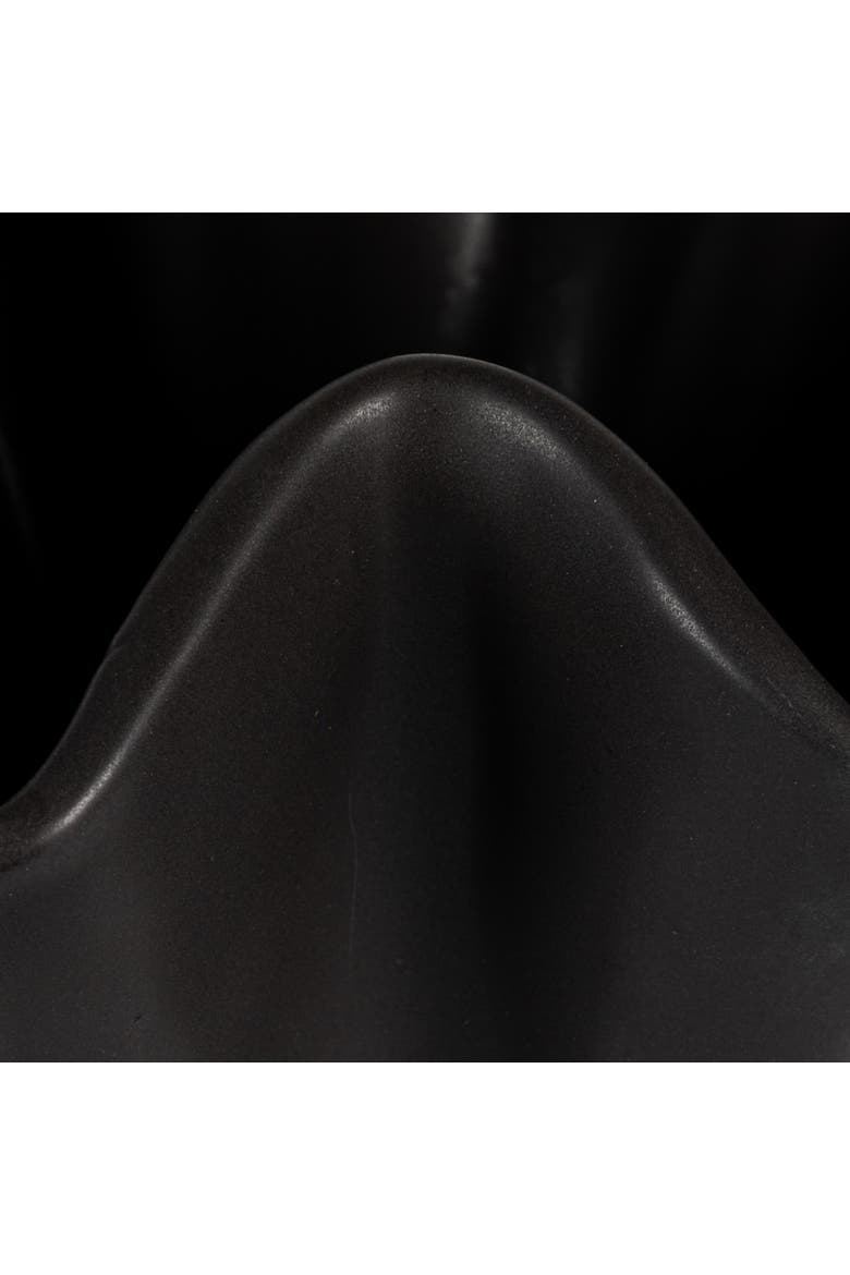 Stoneware Ruffled Vase, Alternate, color, Black
